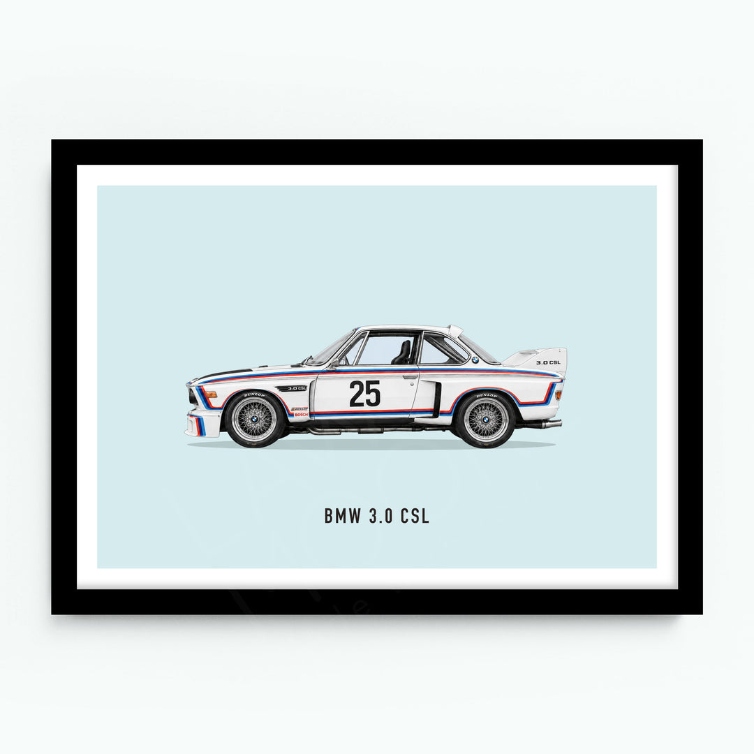 BMW 3.0 CSL Car Poster