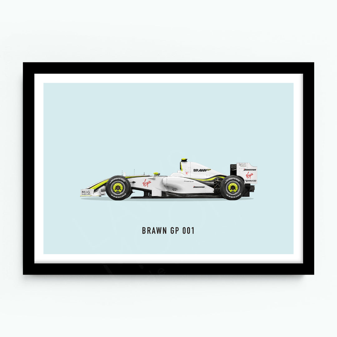 Brawn BGP 001 Car Poster