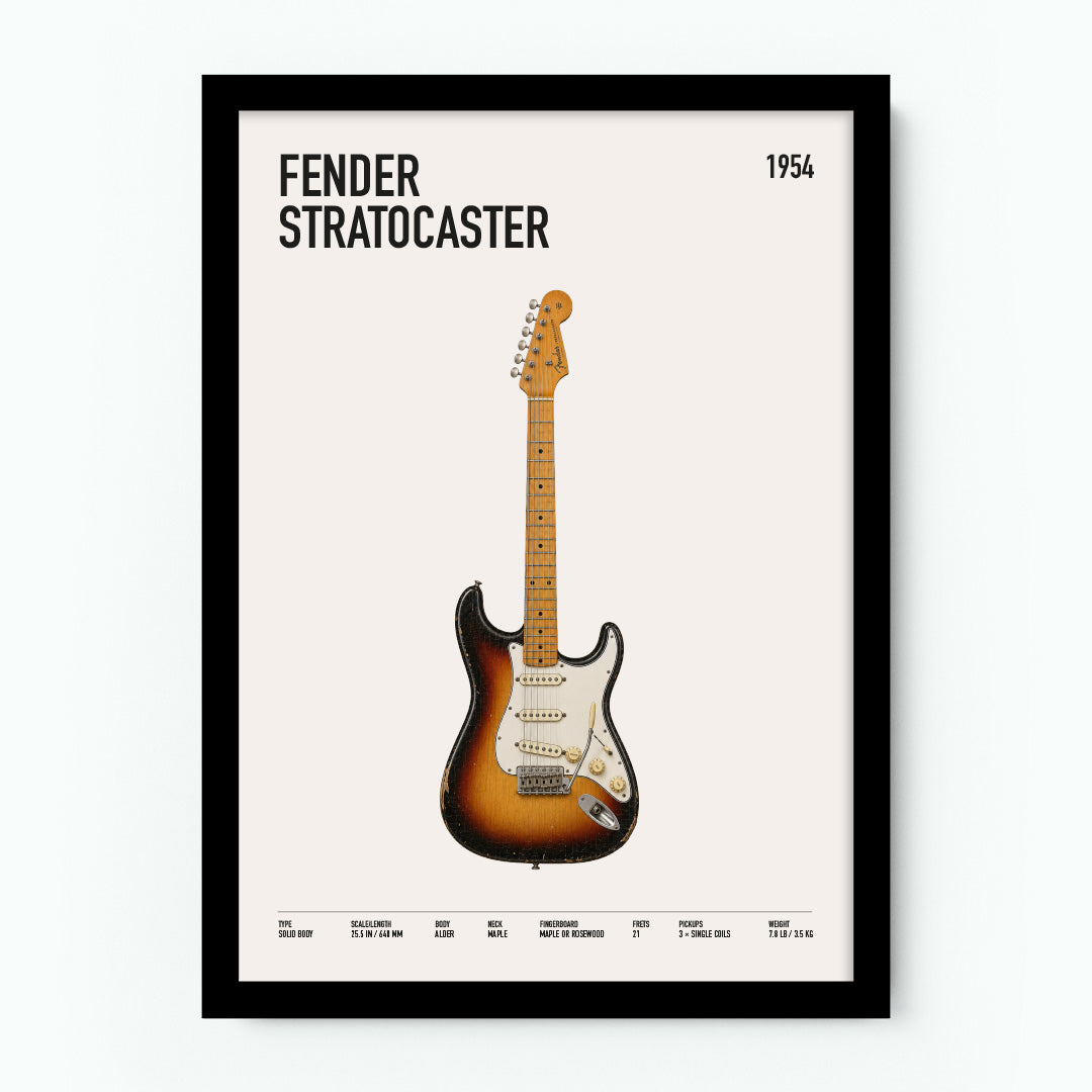Fender Stratocaster Guitar Poster