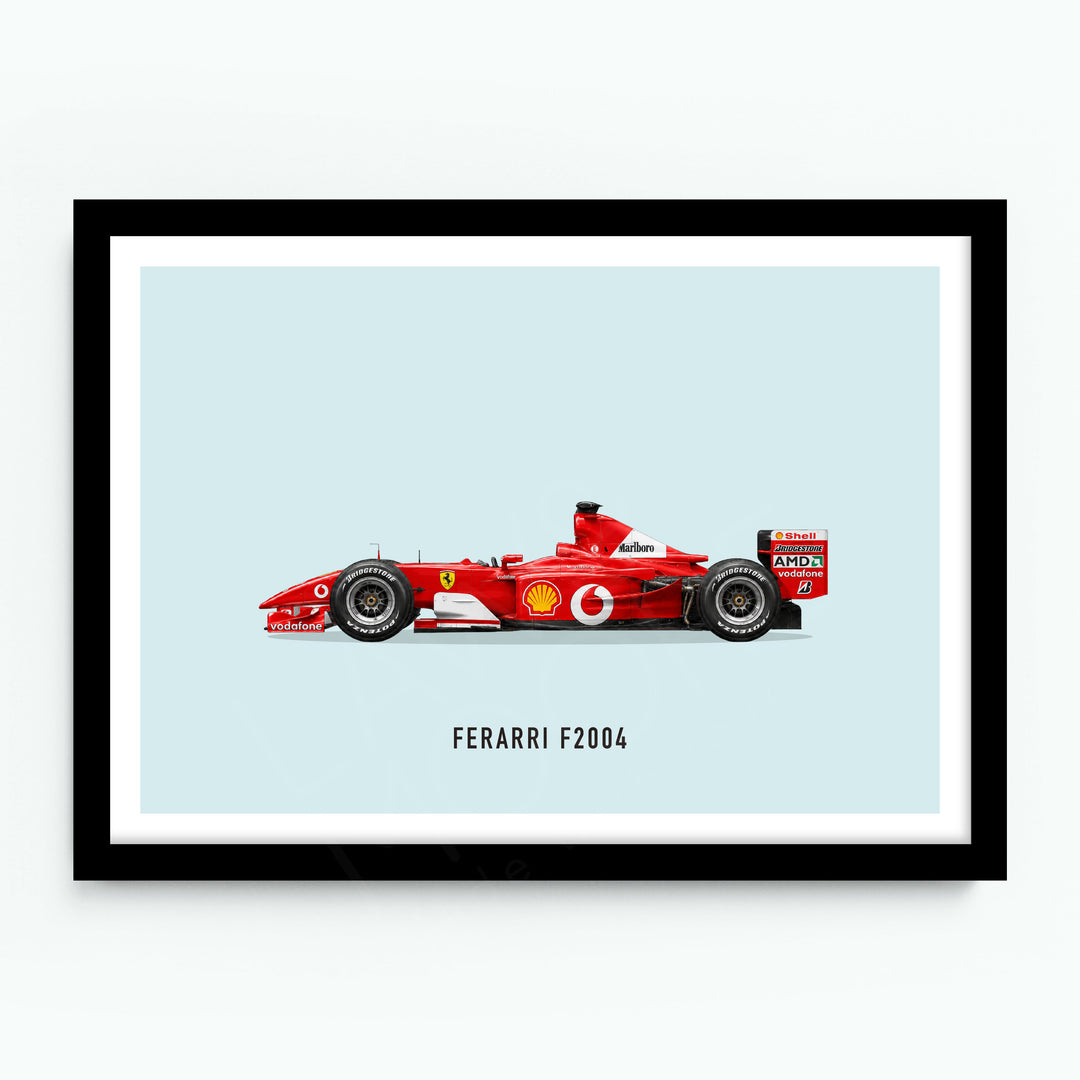 Ferrari F2004 F1 Car Poster