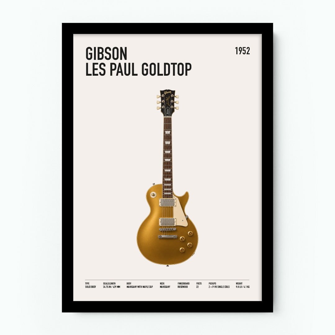 Gibson Les Paul Goldtop Guitar Poster