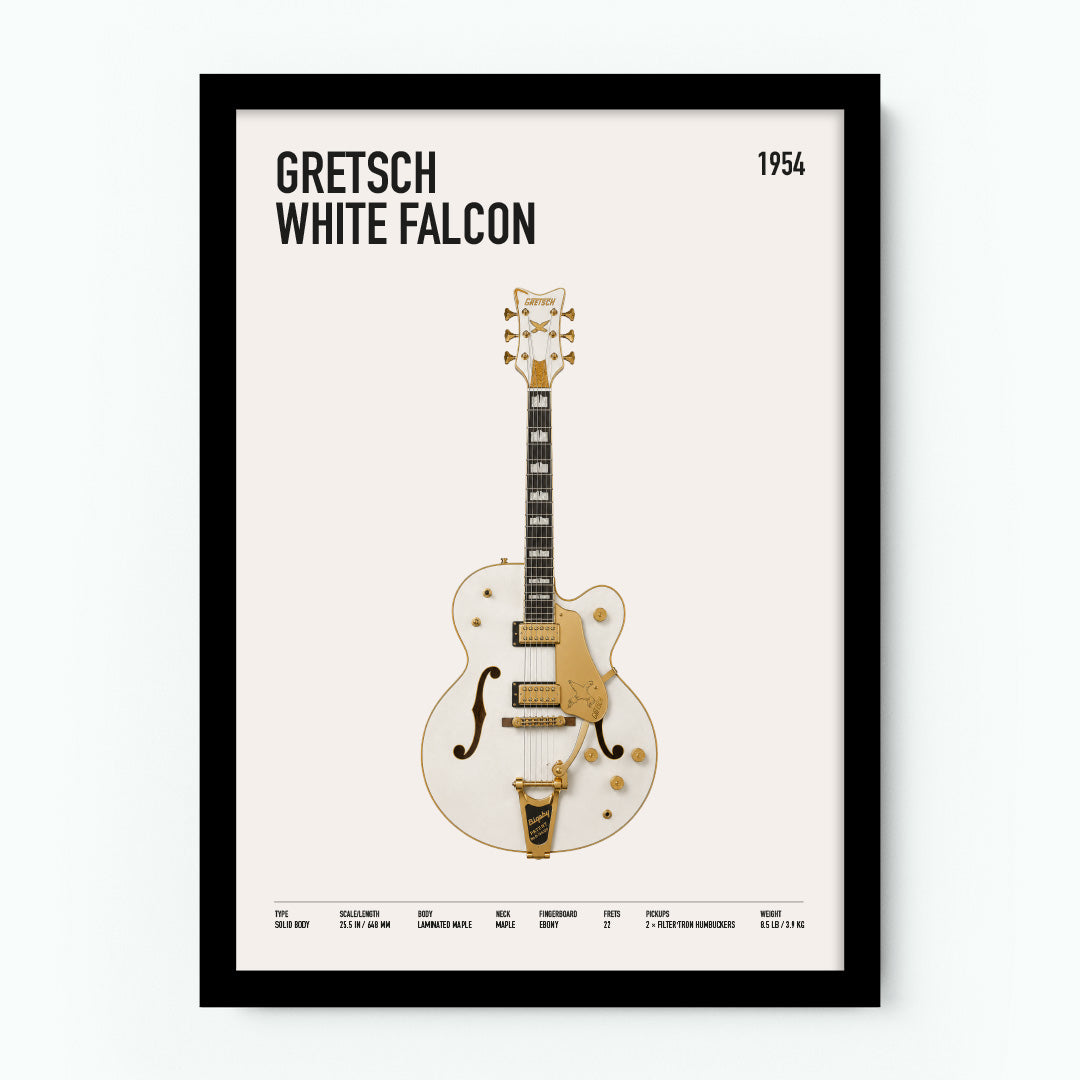 Gretsch White Falcon Guitar Poster