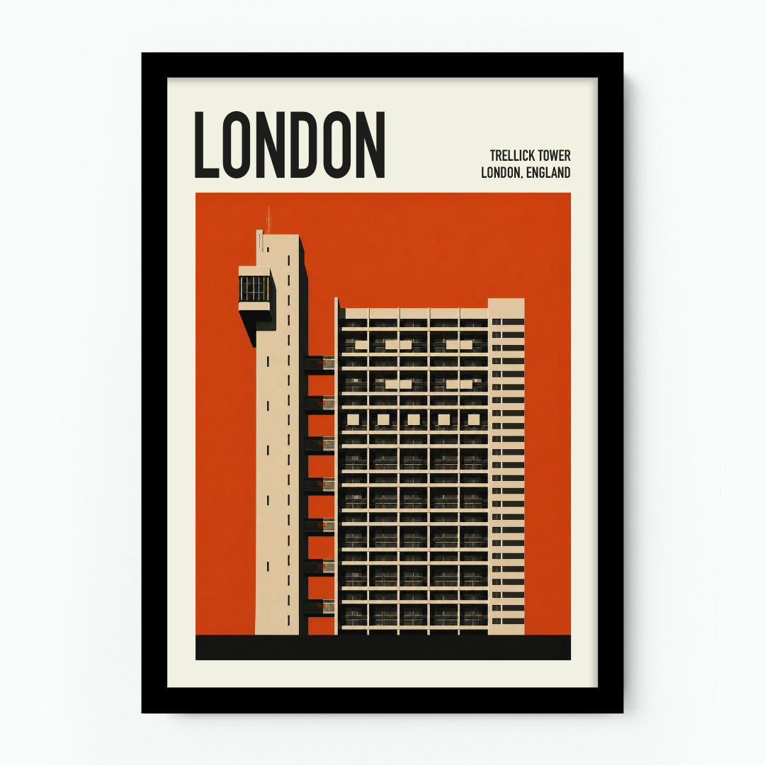 Trellick Tower London Poster