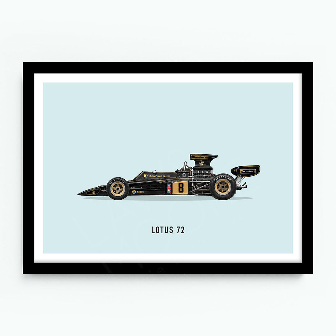 Lotus 72 F1 Car Poster