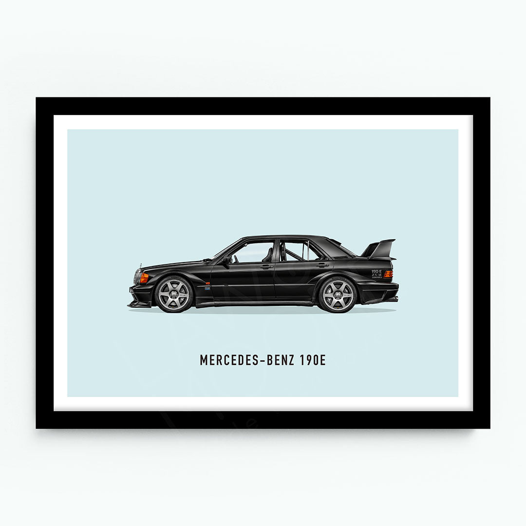 Mercedes-Benz 190E Car Poster