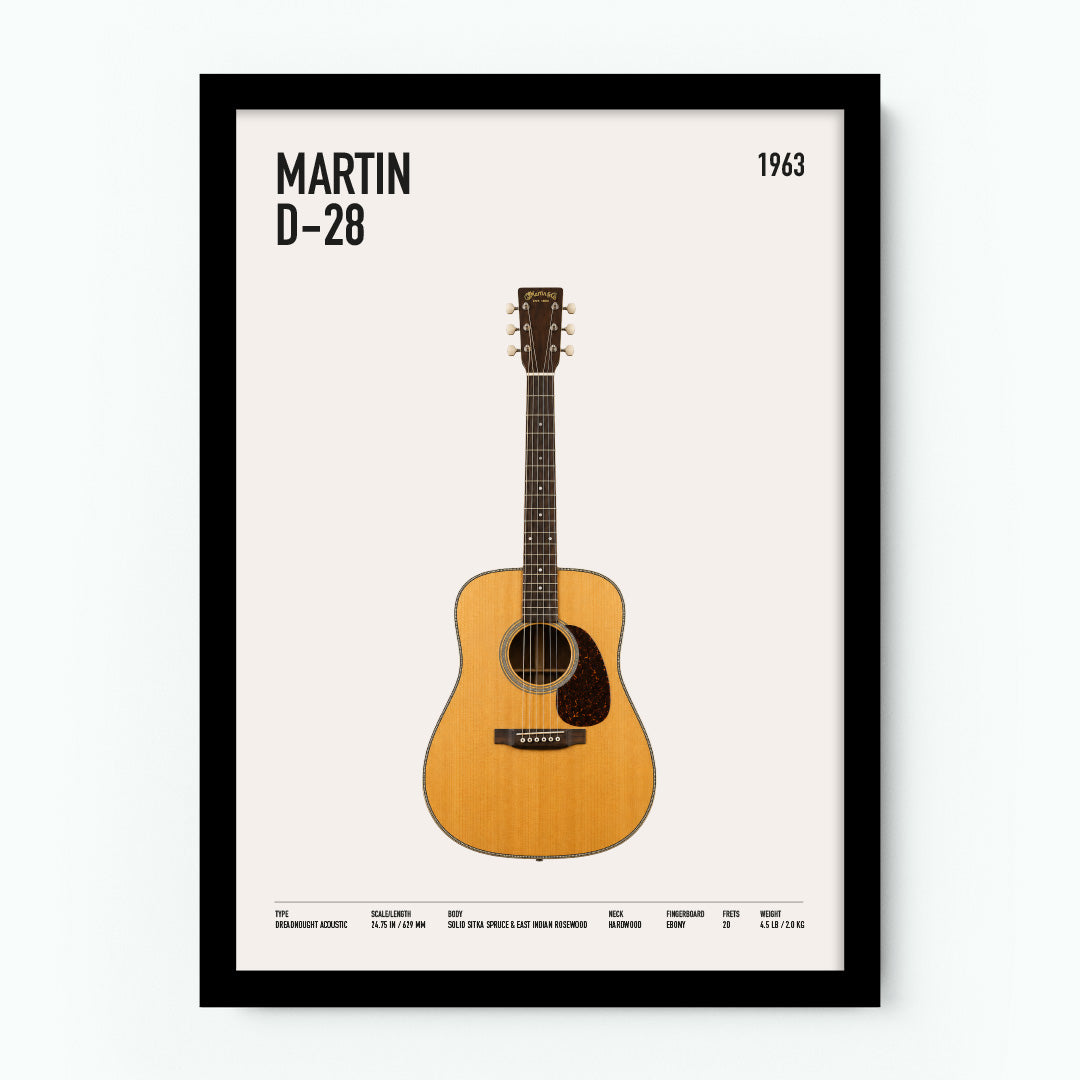 Martin D-28 Guitar Poster