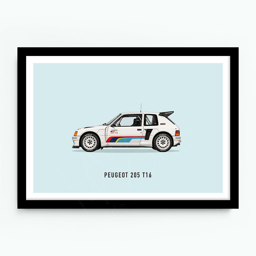 Peugeot 205 T16 Car Poster