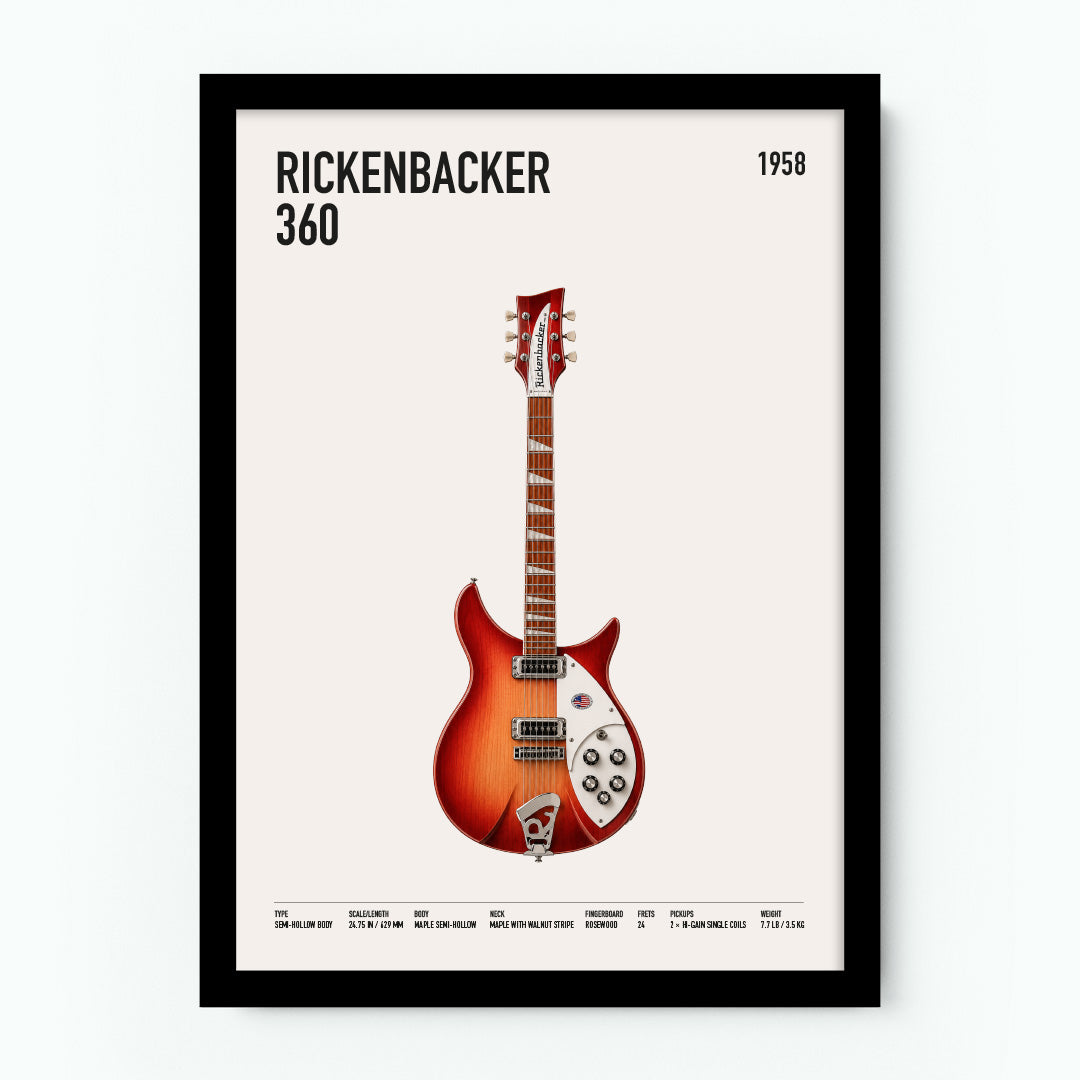 Rickenbacker 360 Guitar Poster
