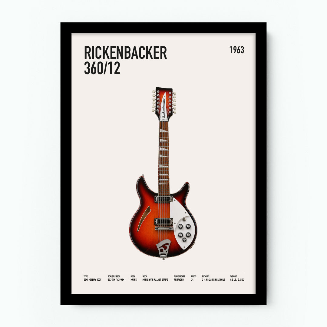 Rickenbacker 360/12 Guitar Poster