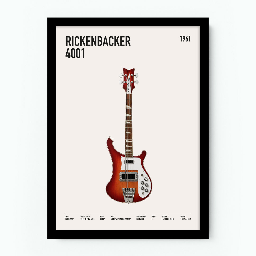Rickenbacker 4001 Guitar Poster