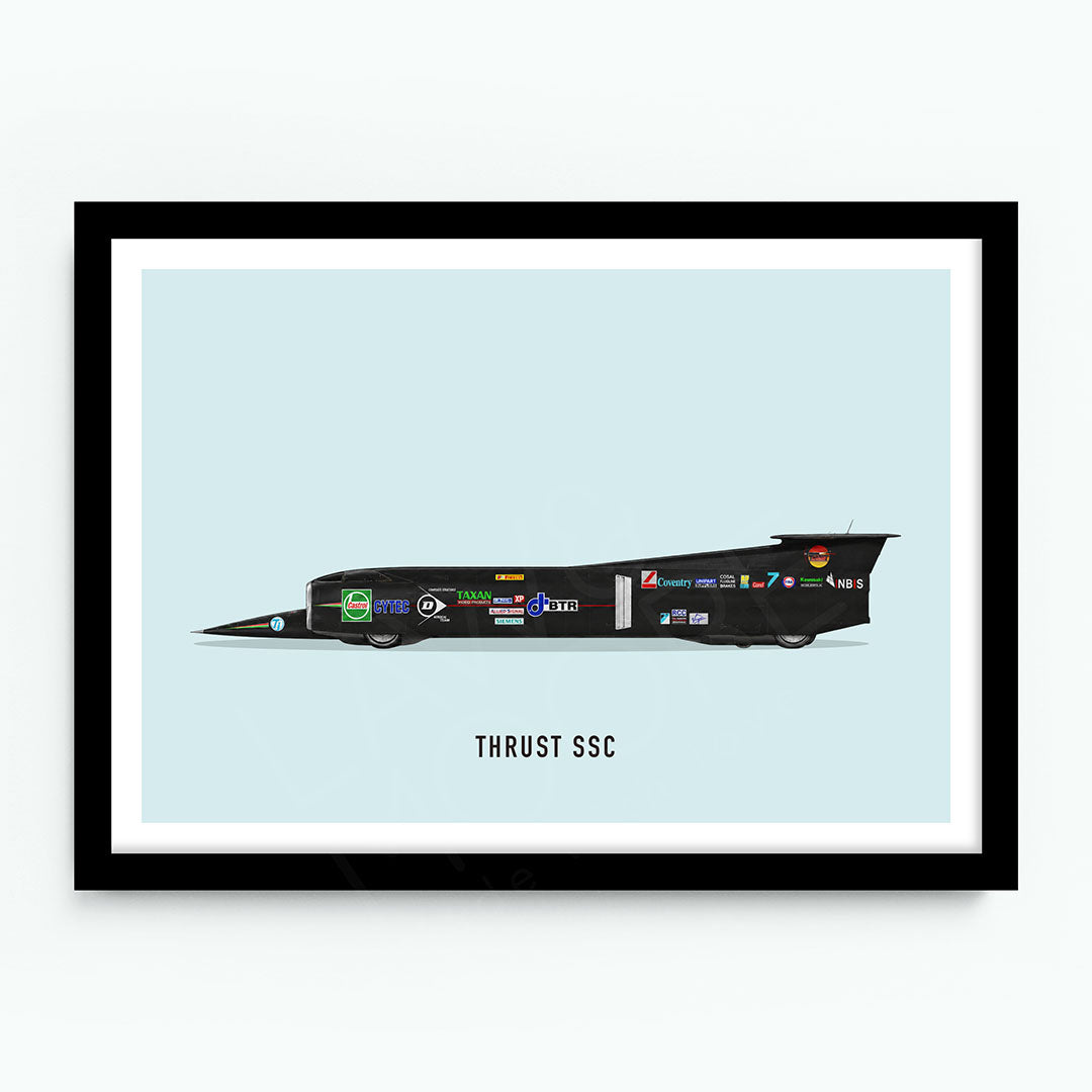 Thrust SSC Car Poster