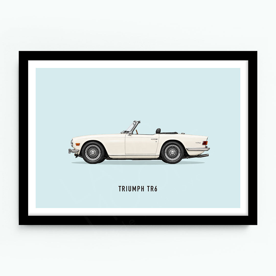 Triumph TR6 Car Poster
