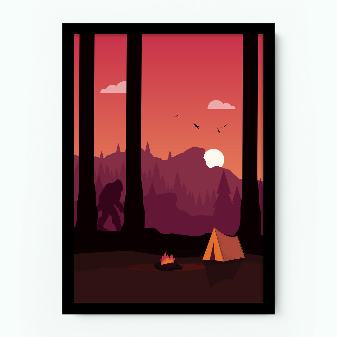 Big Foot Mythical Landscape Poster (Image Only)