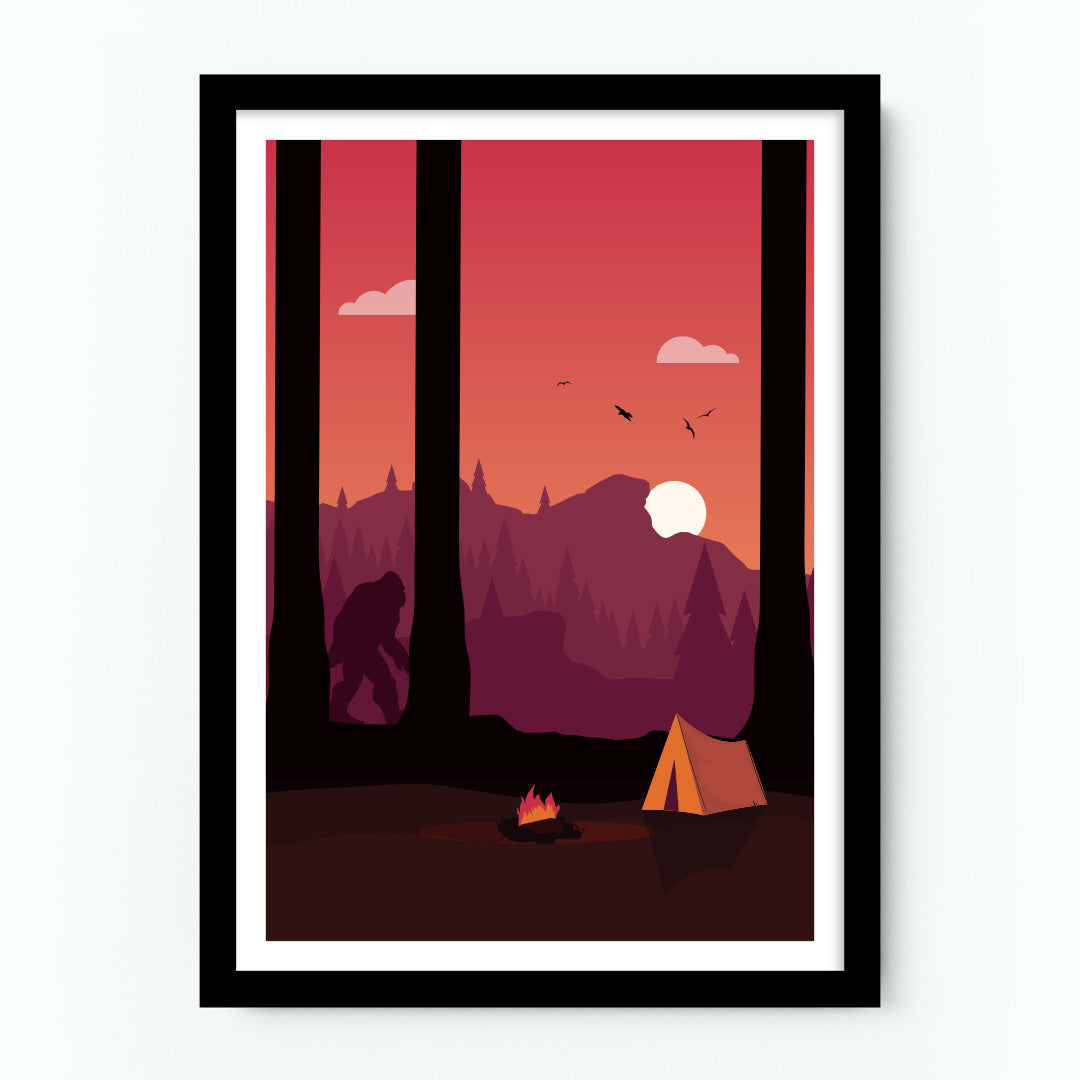 Big Foot Mythical Landscape Poster (Image Only)