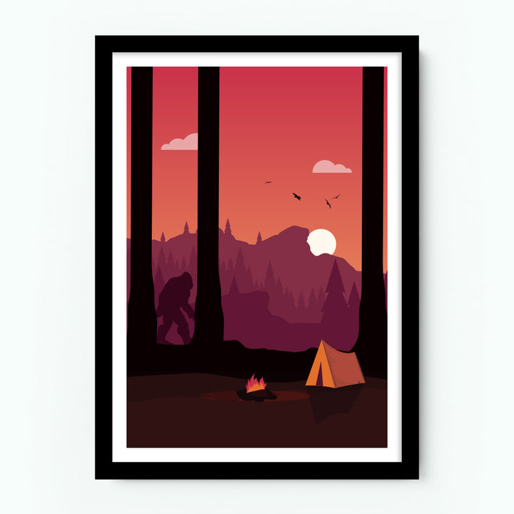 Big Foot Mythical Landscape Poster (Image Only)