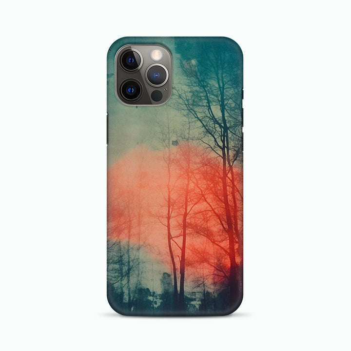 Red and Blue Forest Anthotype Phone Case
