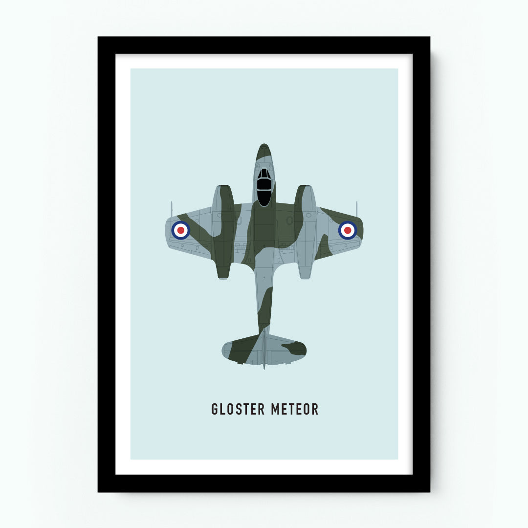 Gloster Meteor Aircraft Poster