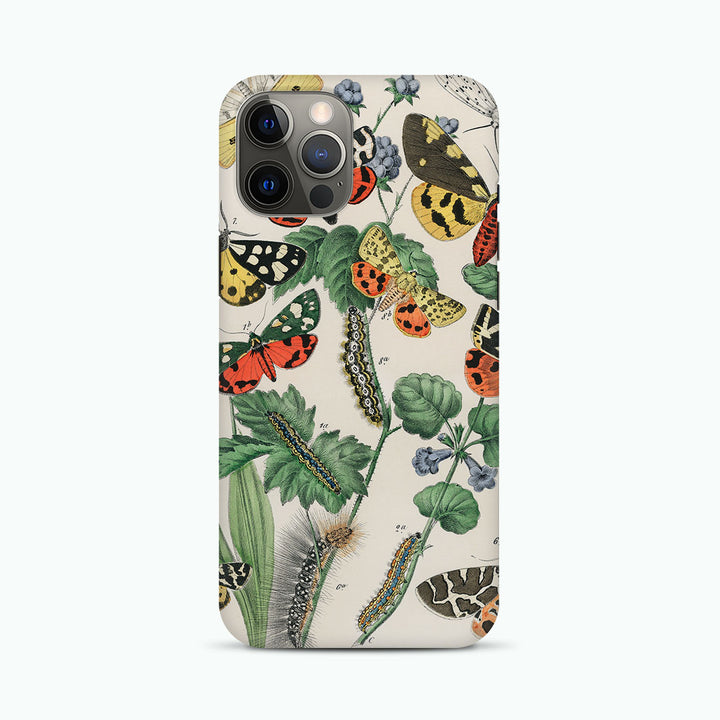Kaleidoscope of fluttering butterflies and caterpillars 1882 Phone Case